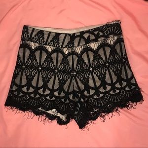 Sweet Journey Crochet Lace Overlay Shorts